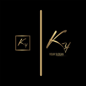 Luxury stylish KY letter vector logo design. Typography Stylish logo design.