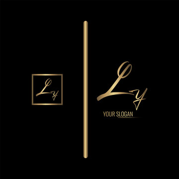 Luxury stylish LY letter vector logo design. Typography Stylish logo design.