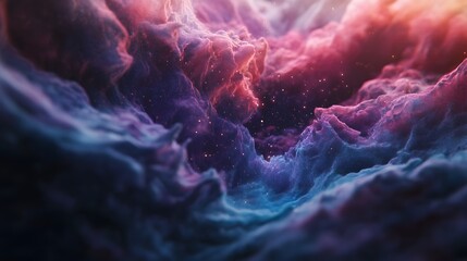 Poster - Celestial nebula formation outer space digital art cosmic environment abstract viewpoint stellar concept