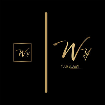Luxury stylish WY letter vector logo design. Typography Stylish logo design.
