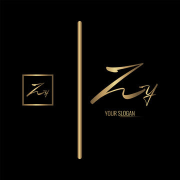 Luxury stylish ZY letter vector logo design. Typography Stylish logo design.