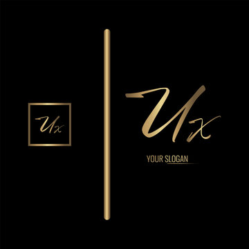Luxury stylish UX letter vector logo design. Typography Stylish logo design.