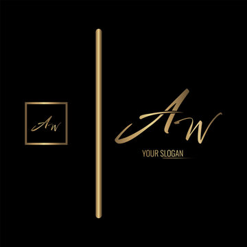 Luxury stylish AW letter vector logo design. Typography Stylish logo design.