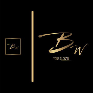 Luxury stylish BW letter vector logo design. Typography Stylish logo design.
