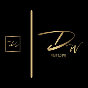 Luxury stylish DW letter vector logo design. Typography Stylish logo design.