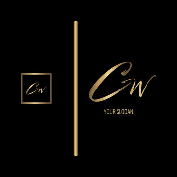 Luxury stylish CW letter vector logo design. Typography Stylish logo design.