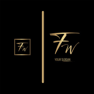 Luxury stylish FW letter vector logo design. Typography Stylish logo design.