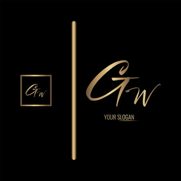 Luxury stylish GW letter vector logo design. Typography Stylish logo design.