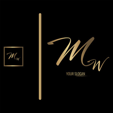 Luxury stylish MW letter vector logo design. Typography Stylish logo design.