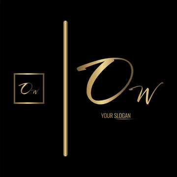 Luxury stylish OW letter vector logo design. Typography Stylish logo design.
