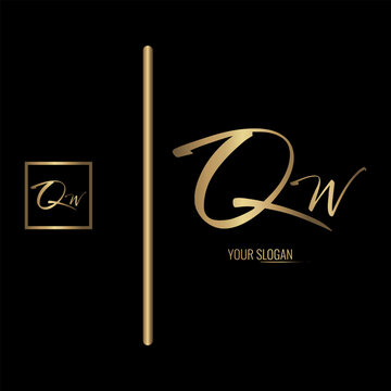 Luxury stylish QW letter vector logo design. Typography Stylish logo design.