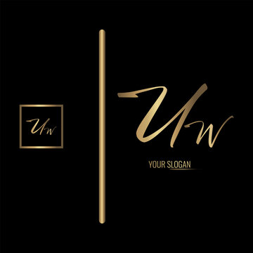 Luxury stylish UW letter vector logo design. Typography Stylish logo design.