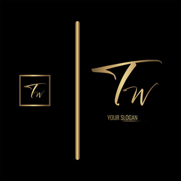 Luxury stylish TW letter vector logo design. Typography Stylish logo design.