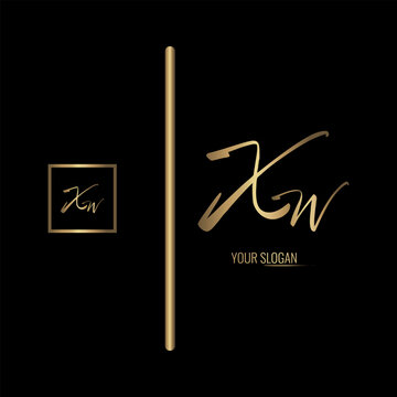 Luxury stylish XW letter vector logo design. Typography Stylish logo design.