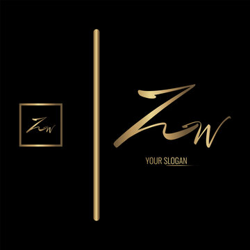 Luxury stylish ZW letter vector logo design. Typography Stylish logo design.