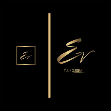 Luxury stylish EV letter vector logo design. Typography Stylish logo design.