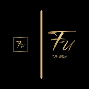 Luxury stylish FU letter vector logo design. Typography Stylish logo design.