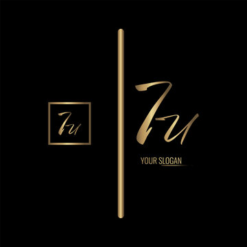 Luxury stylish IU letter vector logo design. Typography Stylish logo design.