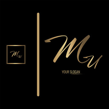 Luxury stylish MU letter vector logo design. Typography Stylish logo design.