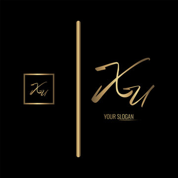 Luxury stylish XU letter vector logo design. Typography Stylish logo design.