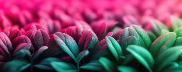 Aufkleber - Micro foliage idea. Vibrant close-up of colorful leaves showing intricate patterns and textures.