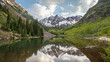 Beautiful reflection at Maroon Lake in Aspen