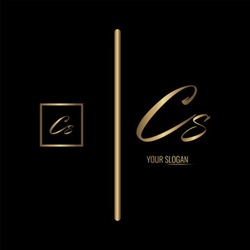Luxury stylish CS letter vector logo design. Typography Stylish logo design.