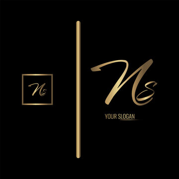Luxury stylish NS letter vector logo design. Typography Stylish logo design.