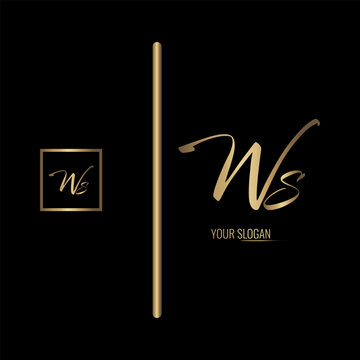 Luxury stylish WS letter vector logo design. Typography Stylish logo design.
