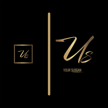 Luxury stylish US letter vector logo design. Typography Stylish logo design.