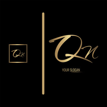 Luxury stylish QN letter vector logo design. Typography Stylish logo design.
