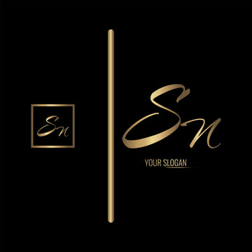 Luxury stylish SN letter vector logo design. Typography Stylish logo design.
