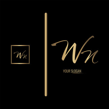 Luxury stylish WN letter vector logo design. Typography Stylish logo design.
