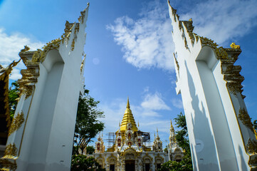 Wall Mural - Pagoda, Lanna Architecture at Watsridonmoon, smbols of Buddhism, South East Asia at Chiangmai Northern Thailand