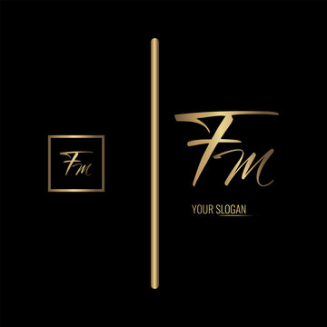 Luxury stylish FM letter vector logo design. Typography Stylish logo design.
