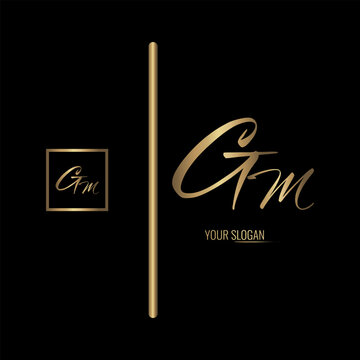Luxury stylish GM letter vector logo design. Typography Stylish logo design.
