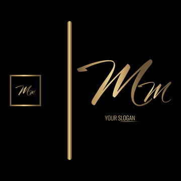 Luxury stylish MM letter vector logo design. Typography Stylish logo design.
