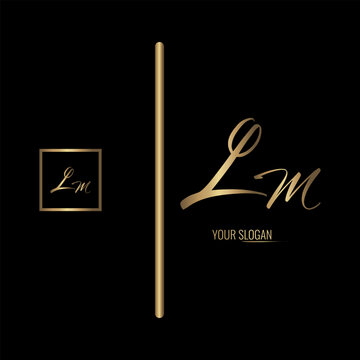 Luxury stylish LM letter vector logo design. Typography Stylish logo design.
