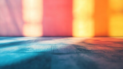 Poster - abstract wall background with vibrant color gradients and soft light reflections creating a calm and