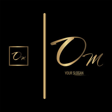 Luxury stylish OM letter vector logo design. Typography Stylish logo design.
