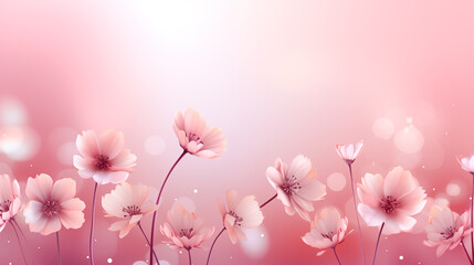 Wall Mural - Abstract pink background. Pink wide banner background