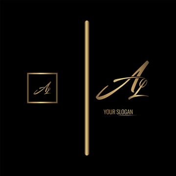 Luxury stylish AL letter vector logo design. Typography Stylish logo design.
