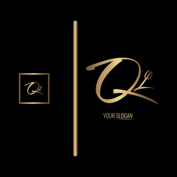 Luxury stylish QL letter vector logo design. Typography Stylish logo design.
