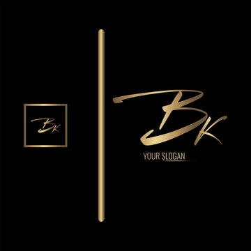 Luxury stylish BK letter vector logo design. Typography Stylish logo design.
