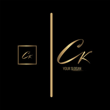 Luxury stylish CK letter vector logo design. Typography Stylish logo design.
