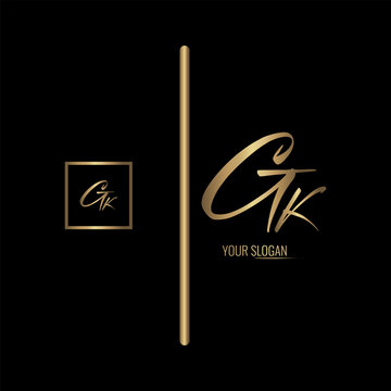 Luxury stylish GK letter vector logo design. Typography Stylish logo design.
