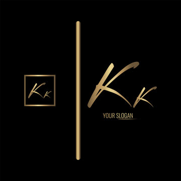 Luxury stylish KK letter vector logo design. Typography Stylish logo design.
