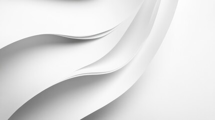 Poster - elegant white paper texture with soft curves ideal for background usage in various content formats. 