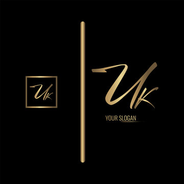 Luxury stylish UK letter vector logo design. Typography Stylish logo design.
