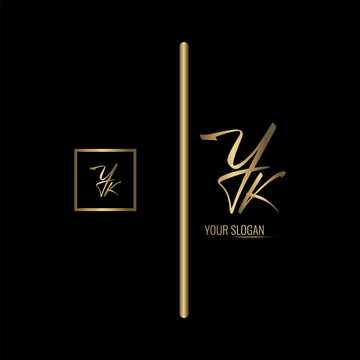 Luxury stylish YK letter vector logo design. Typography Stylish logo design.
